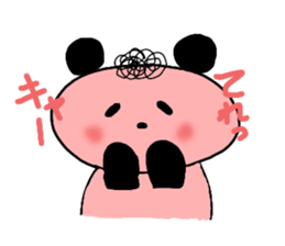 Natural perm panda sticker #12526464