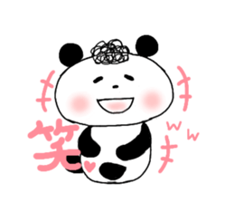 Natural perm panda sticker #12526465
