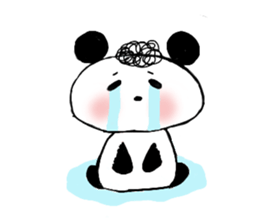 Natural perm panda sticker #12526466