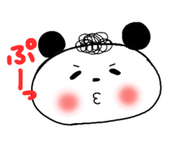 Natural perm panda sticker #12526467