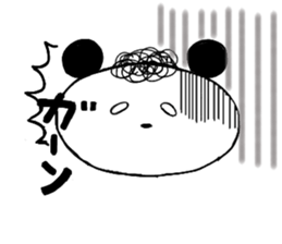Natural perm panda sticker #12526468