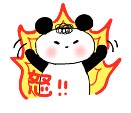 Natural perm panda sticker #12526469