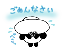 Natural perm panda sticker #12526470