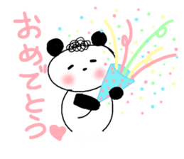 Natural perm panda sticker #12526471