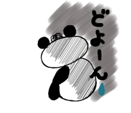 Natural perm panda sticker #12526472