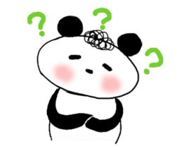 Natural perm panda sticker #12526474