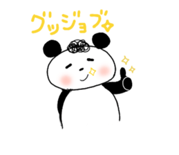 Natural perm panda sticker #12526475