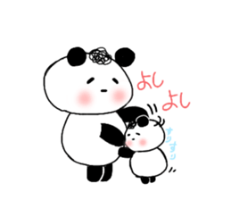 Natural perm panda sticker #12526478