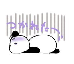 Natural perm panda sticker #12526480