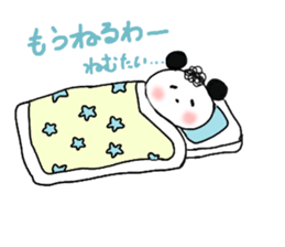 Natural perm panda sticker #12526484