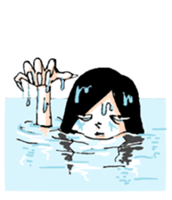 Scary girl5 sticker #12527118