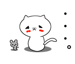 Drooping eyes cat one phrase. sticker #12528237