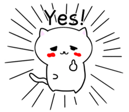 Drooping eyes cat one phrase. sticker #12528241