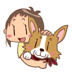 Corgi dog which stays at home