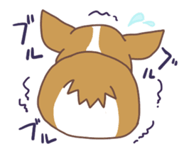 Corgi dog which stays at home sticker #12529399