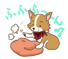 Corgi dog which stays at home sticker #12529412