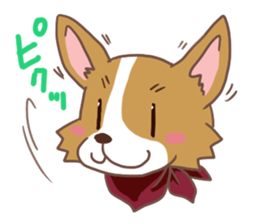 Corgi dog which stays at home sticker #12529416