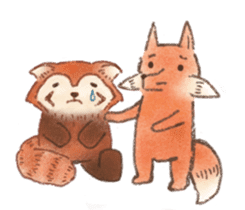 The little fox and his friends sticker #12530335