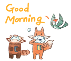 The little fox and his friends sticker #12530336