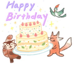 The little fox and his friends sticker #12530341