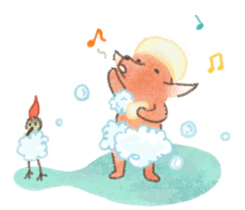 The little fox and his friends sticker #12530342