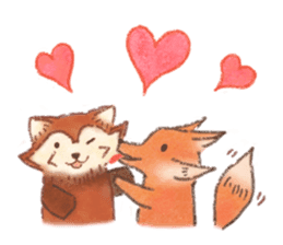 The little fox and his friends sticker #12530346