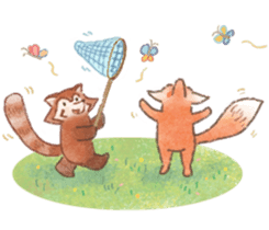 The little fox and his friends sticker #12530347