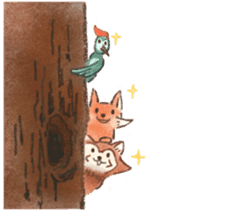 The little fox and his friends sticker #12530349