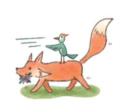 The little fox and his friends sticker #12530352