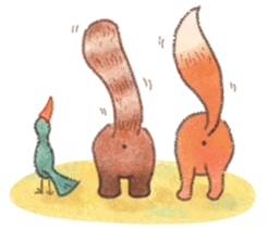 The little fox and his friends sticker #12530365