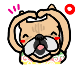 French bulldog family14 sticker #12531604