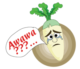 Funny Radish sticker #12532640