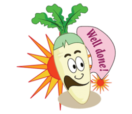 Funny Radish sticker #12532664