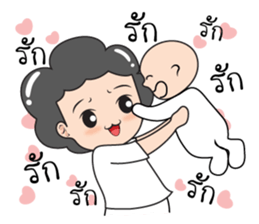 Mom and child stickers sticker #12534250