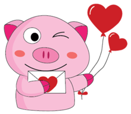 One of us: The Plump Pink, Love ! sticker #12534559
