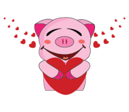 One of us: The Plump Pink, Love ! sticker #12534560