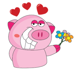 One of us: The Plump Pink, Love ! sticker #12534561