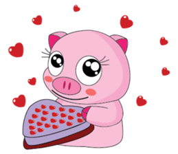 One of us: The Plump Pink, Love ! sticker #12534562