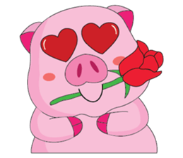 One of us: The Plump Pink, Love ! sticker #12534568