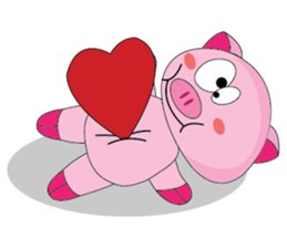 One of us: The Plump Pink, Love ! sticker #12534569