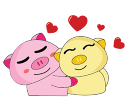 One of us: The Plump Pink, Love ! sticker #12534570