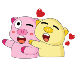 One of us: The Plump Pink, Love ! sticker #12534571