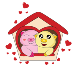 One of us: The Plump Pink, Love ! sticker #12534573