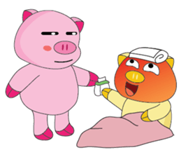 One of us: The Plump Pink, Love ! sticker #12534576