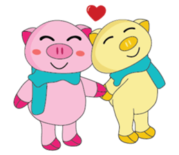 One of us: The Plump Pink, Love ! sticker #12534580