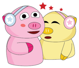 One of us: The Plump Pink, Love ! sticker #12534590