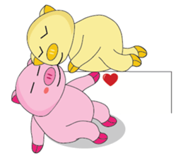 One of us: The Plump Pink, Love ! sticker #12534591