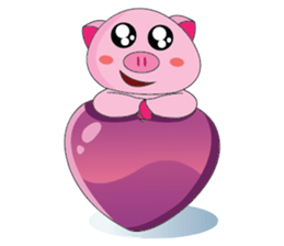 One of us: The Plump Pink, Love ! sticker #12534594