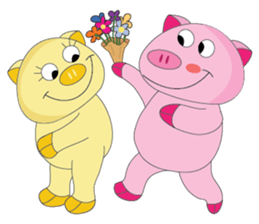 One of us: The Plump Pink, Love ! sticker #12534597