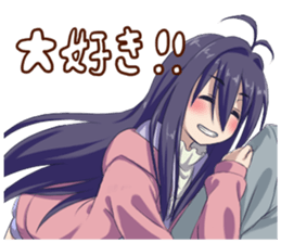 Long-haired girl Sticker sticker #12535639